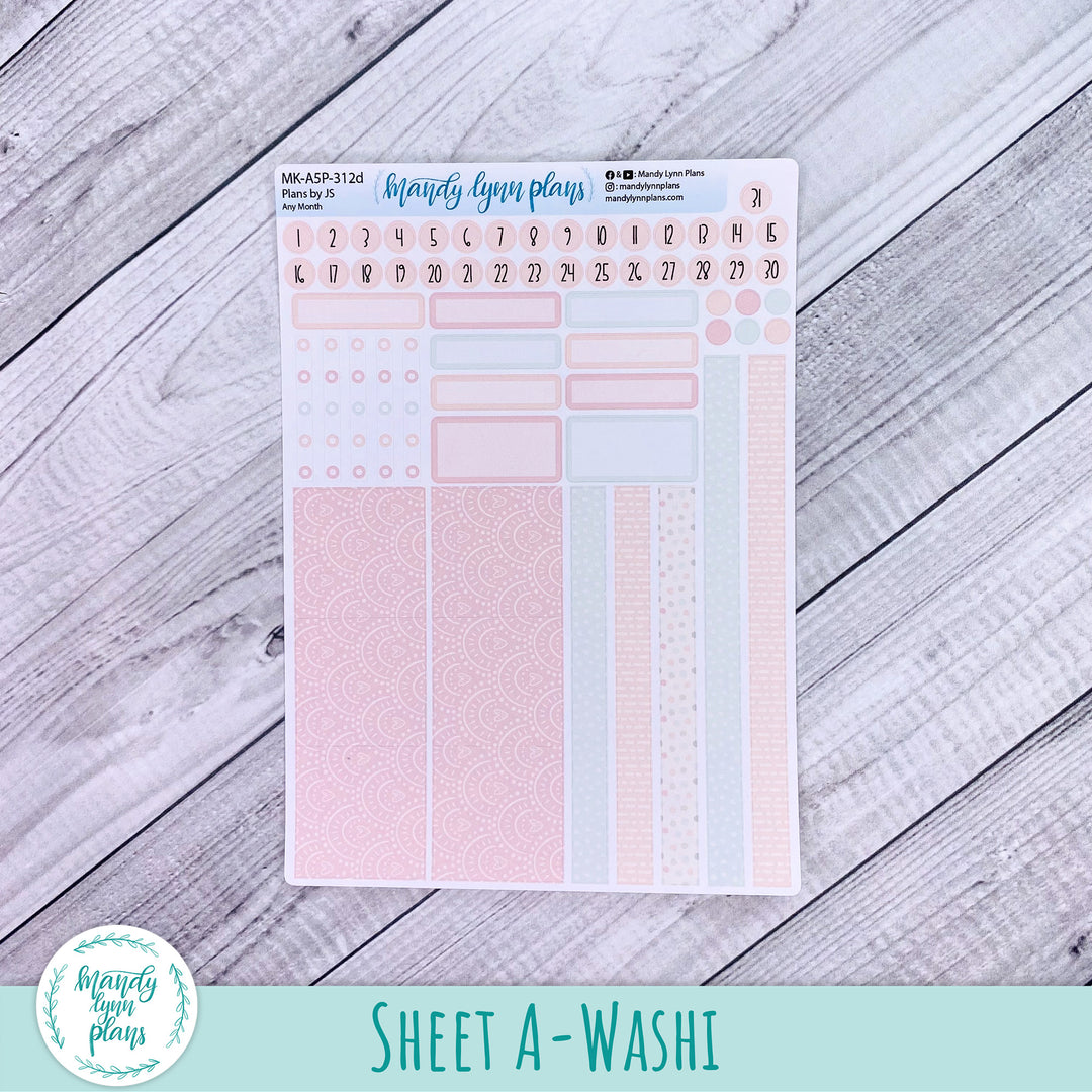 Any Month Plans by Just Scribble Monthly Kit || Colors of Spring || MK-A5P-312