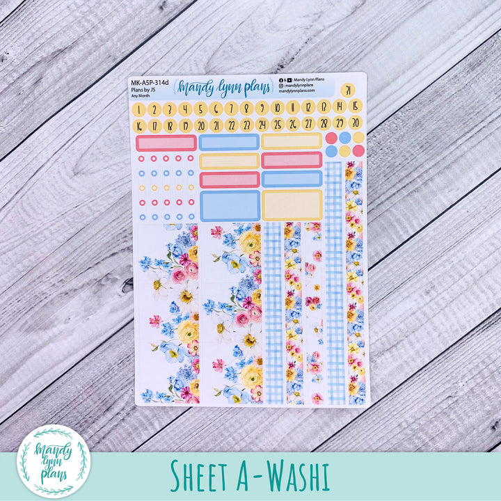 Any Month Plans by Just Scribble Monthly Kit || Picnic Bouquet || MK-A5P-314