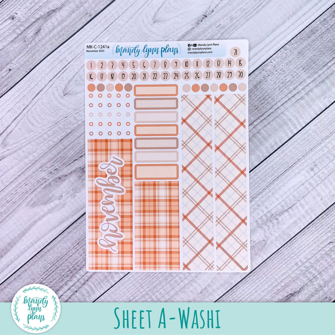 Hobonichi Cousin November 2023 Monthly || Pumpkin Plaid || MK-C-1241