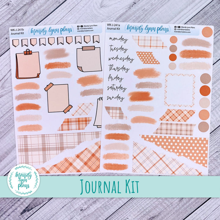 Pumpkin Plaid Journal Kit || WK-J-241