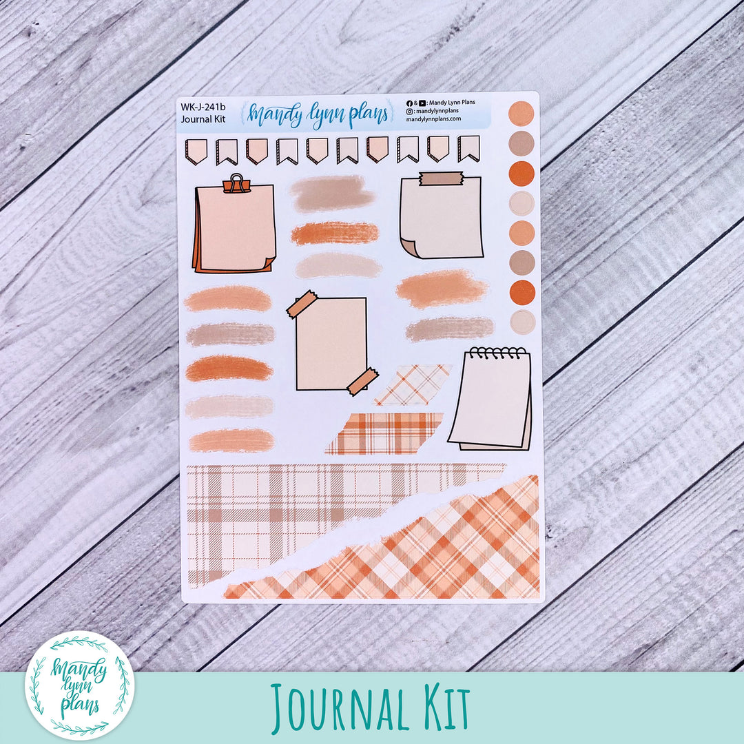 Pumpkin Plaid Journal Kit || WK-J-241