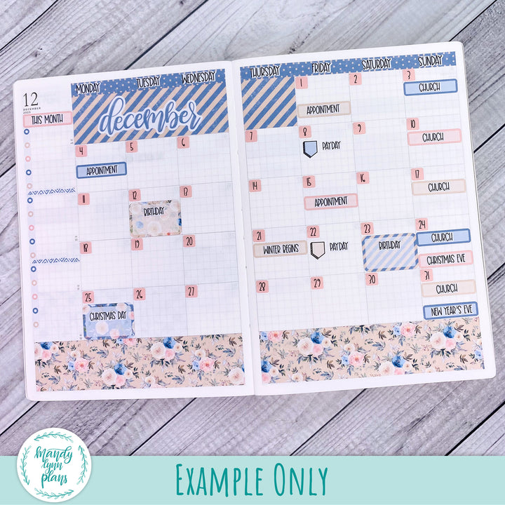 December 2023 B6 Common Planner Monthly Kit || Winter Garden || MK-SB6-7245