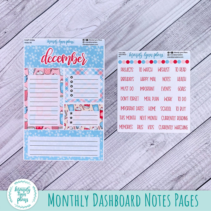 December A6 Hobonichi Dashboard || Peppermint Latte || R-A6T-3246