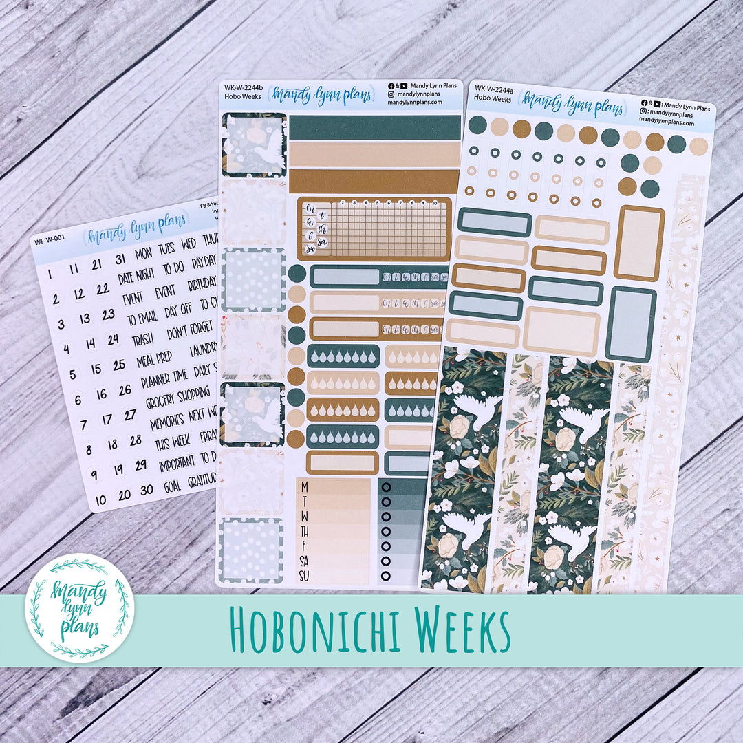 Hobonichi Weeks Weekly Kit || Winter Doves || WK-W-2244