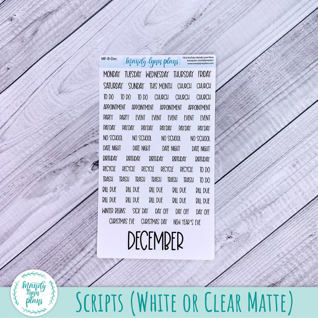 December 2023 B6 Common Planner Monthly Kit || Christmas Treats || MK-SB6-7243