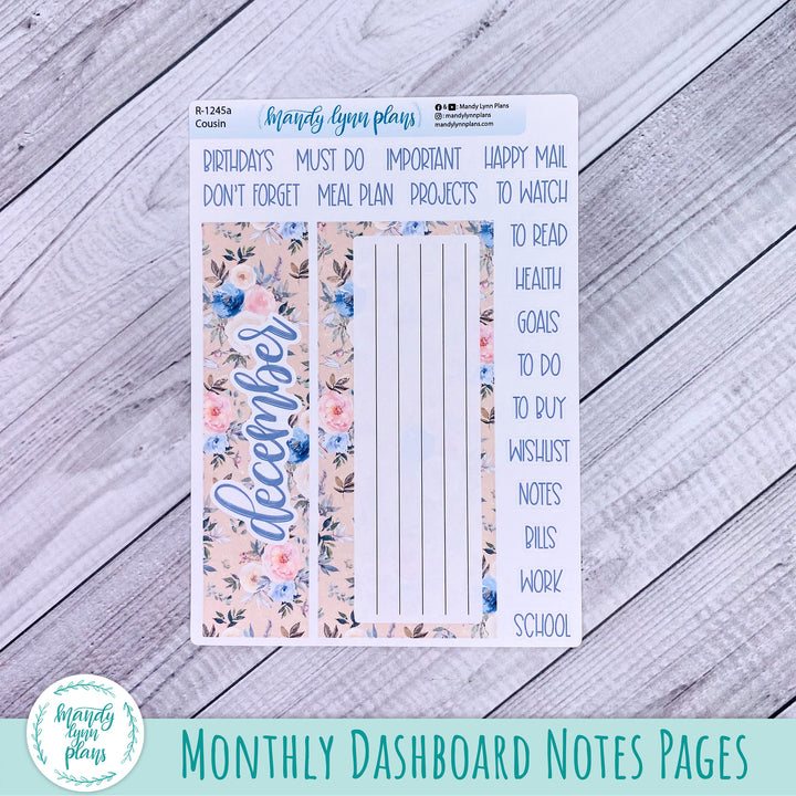 December Hobonichi Cousin Dashboard || Winter Garden || R-1245