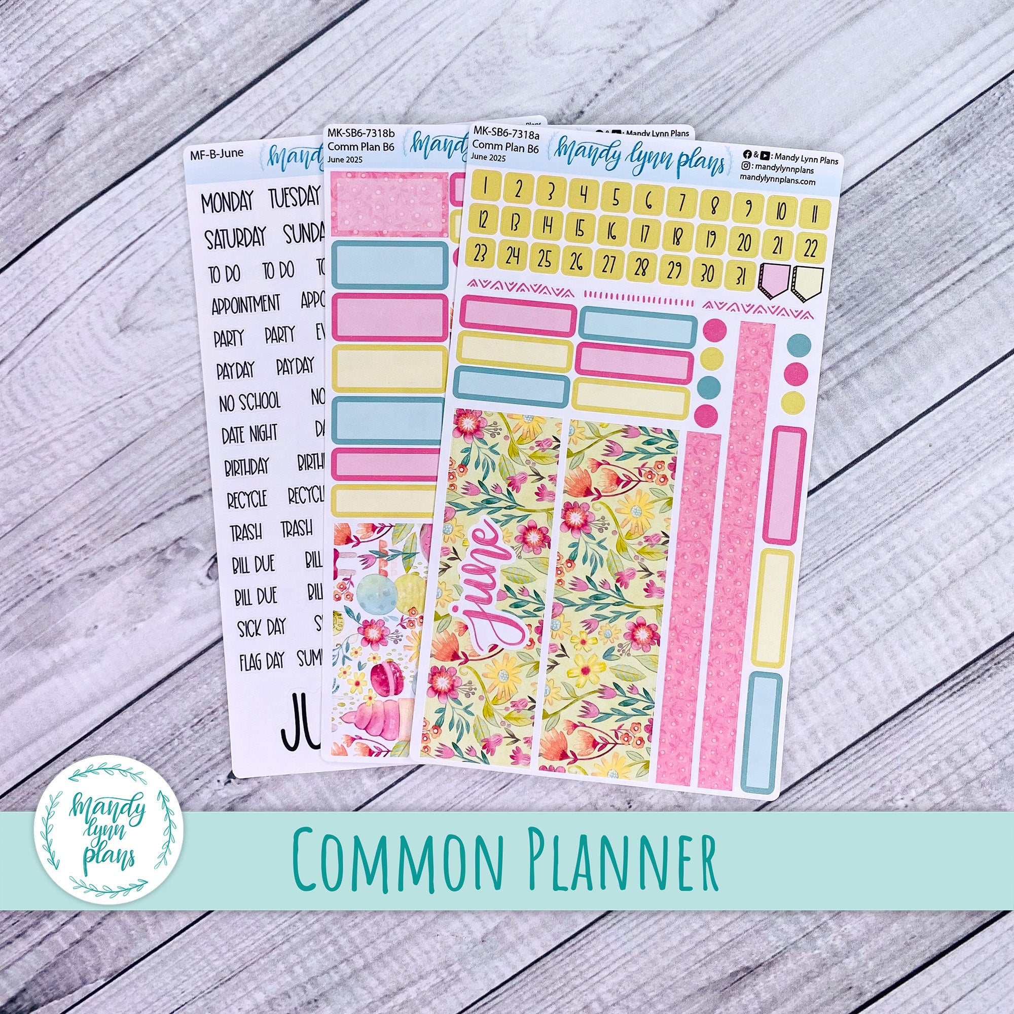 June 2025 Common Planner Monthly Kit || Sweetest Day || 318 – Mandy ...