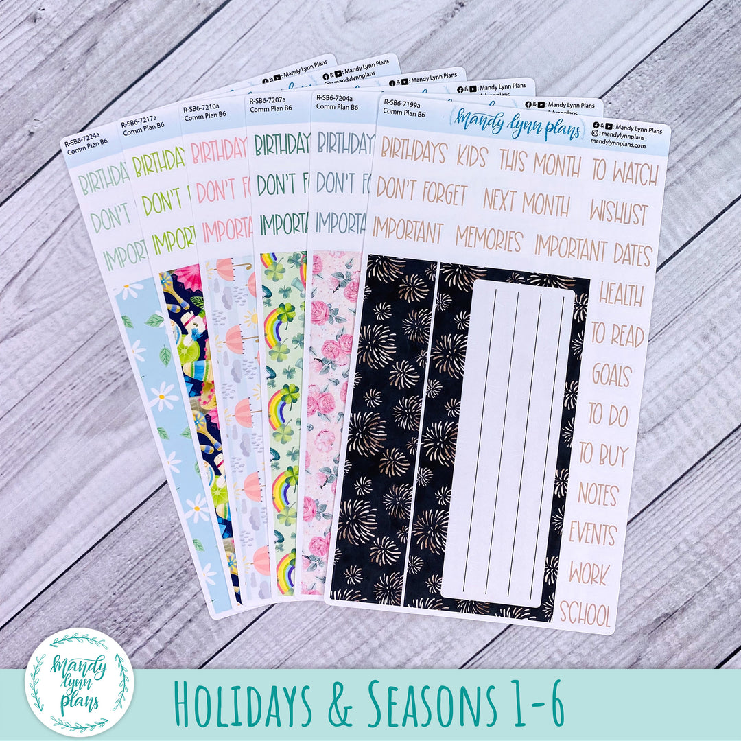 Whole Year B6 Common Planner Dashboard Bundle