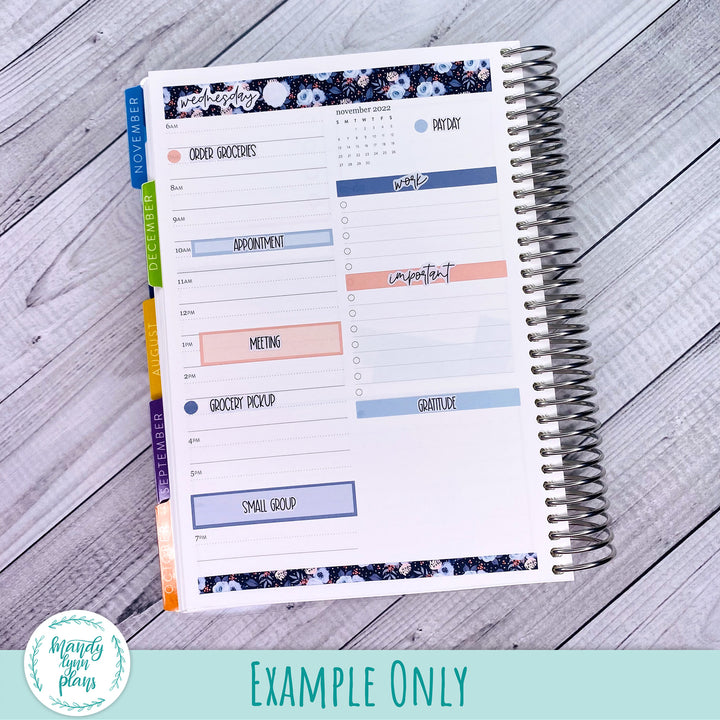 EC A5 Daily Duo Kit || Peach and Blue Watercolor || DL-EC5-258