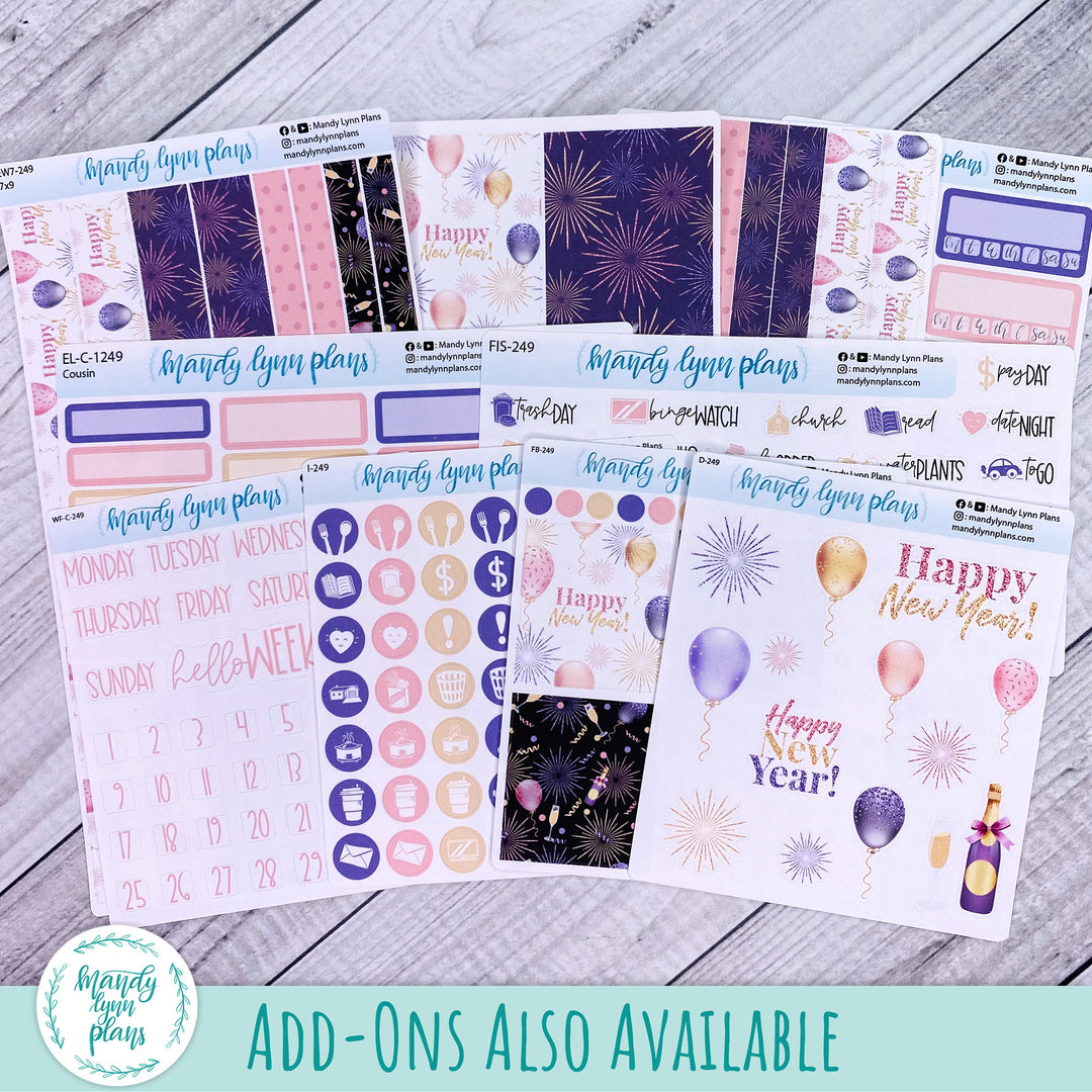 A5, B6, N1 & N2 Common Planner Weekly Kit || Happy New Year || 249