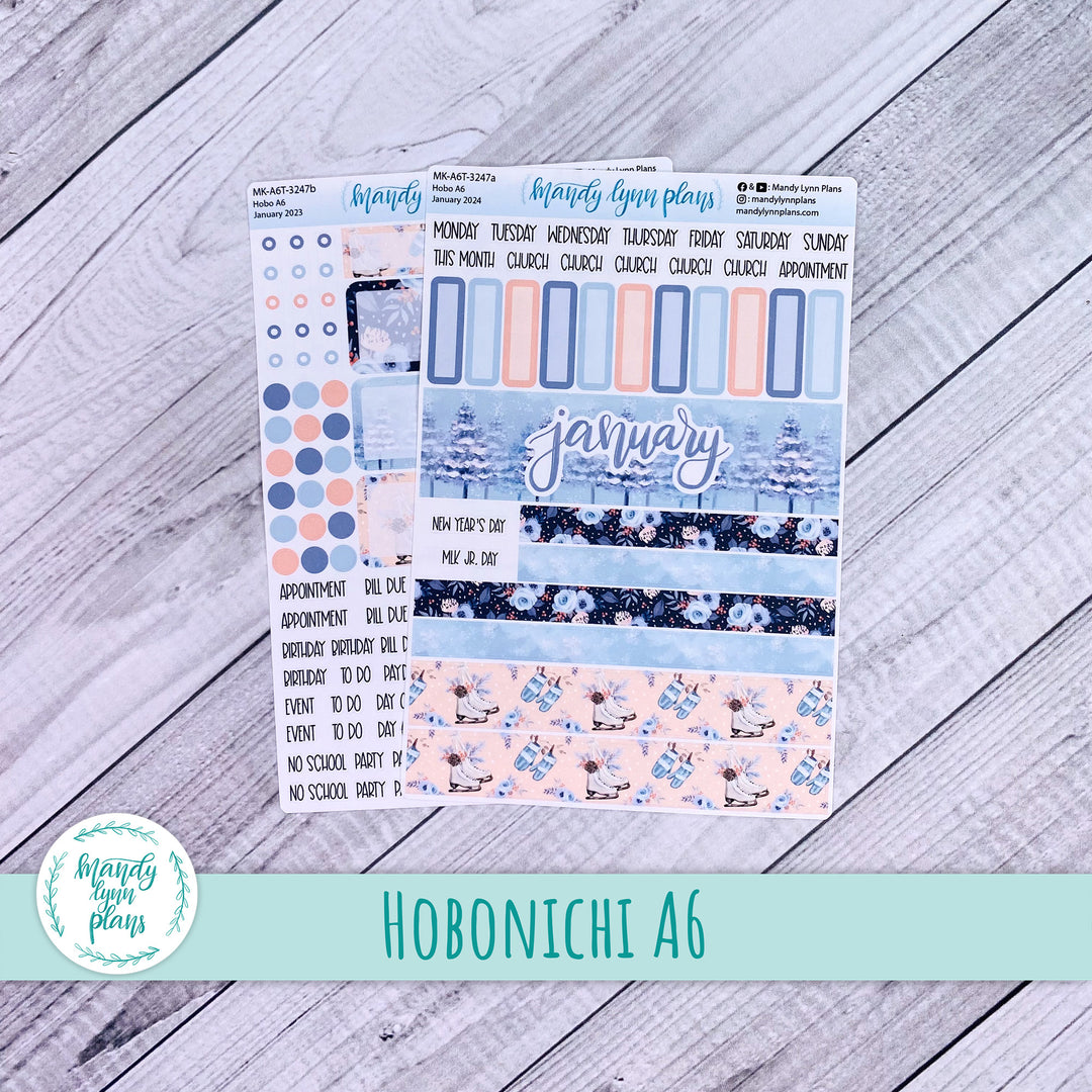 Hobonichi A6 January 2024 Monthly Kit || Cozy Winter || MK-A6T-3247