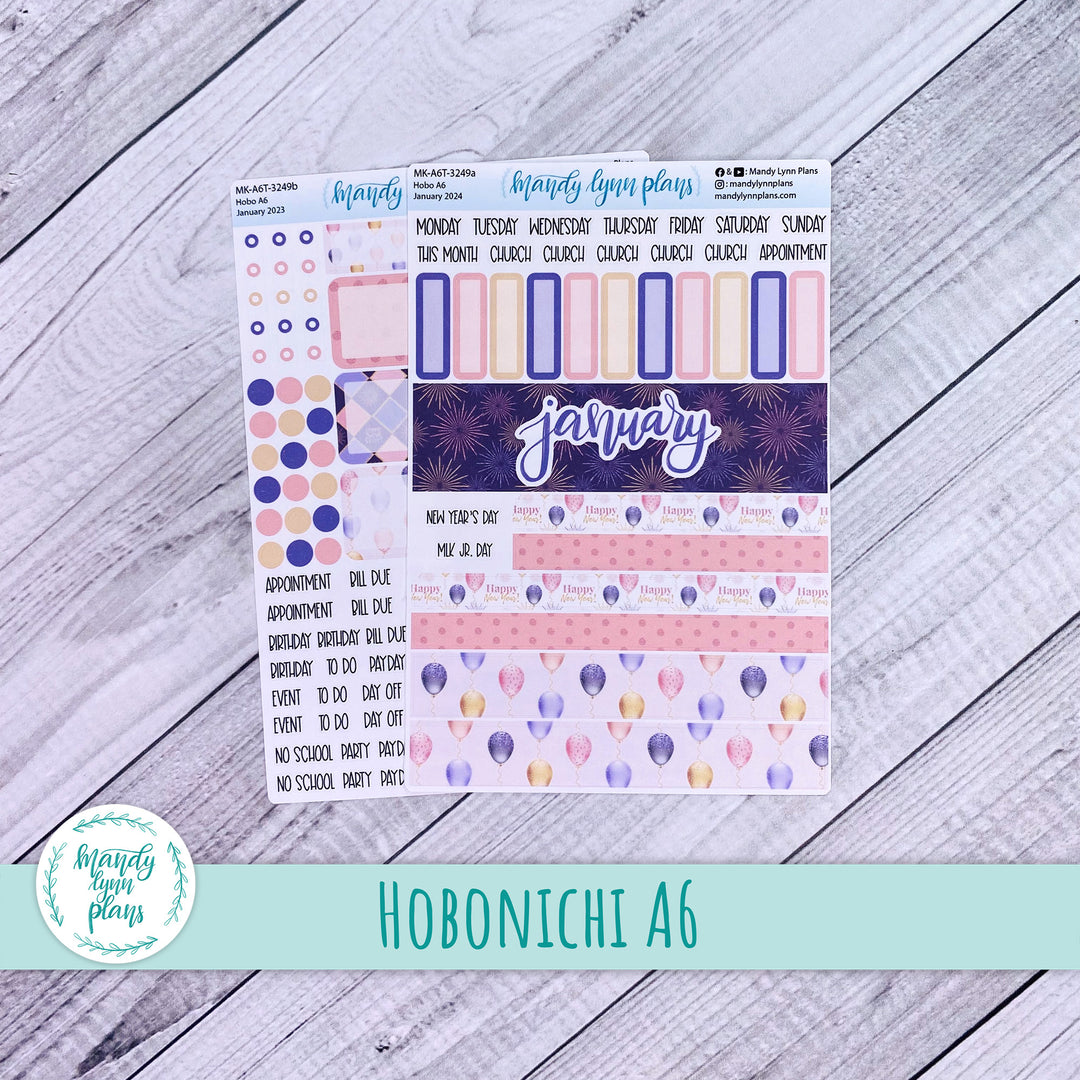 Hobonichi A6 January 2024 Monthly Kit || Happy New Year || MK-A6T-3249