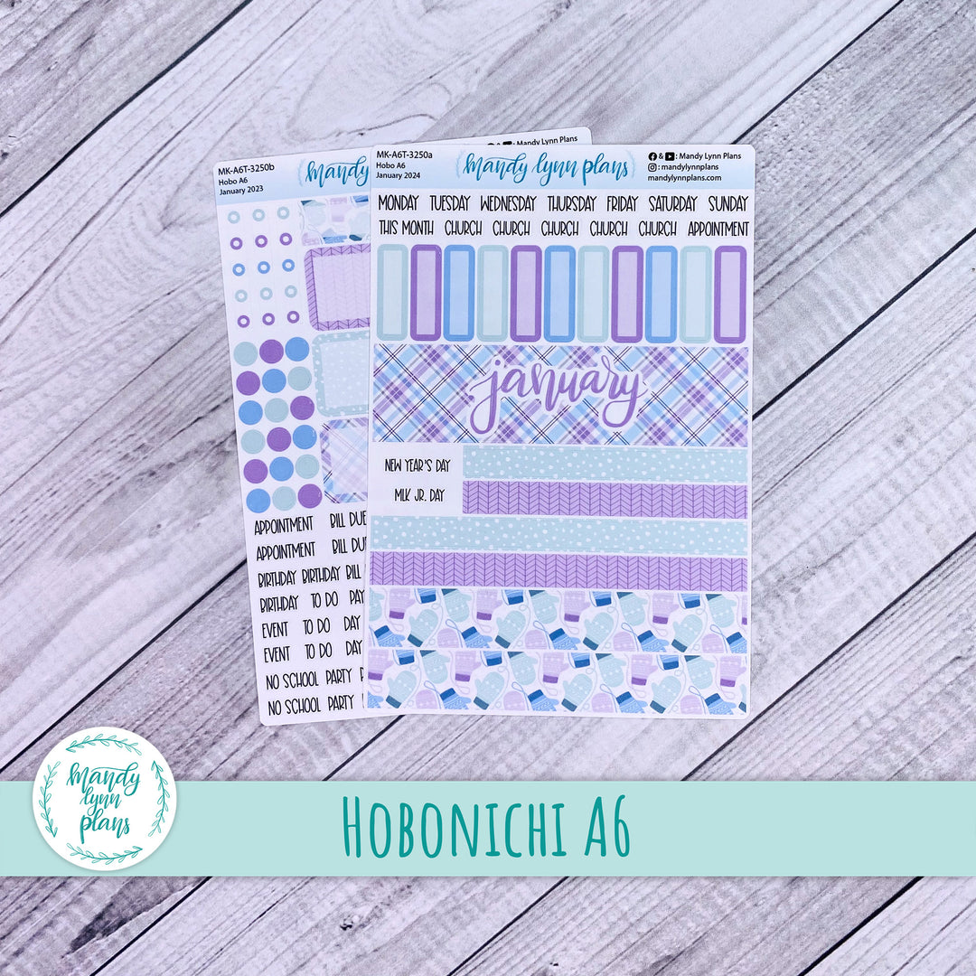 Hobonichi A6 January 2024 Monthly Kit || Mittens || MK-A6T-3250