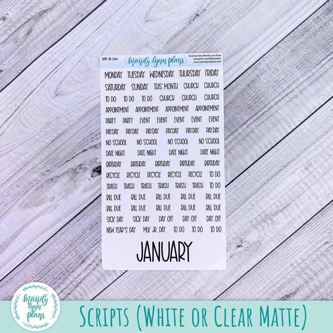 January 2024 Common Planner Monthly Kit || Mittens || 250