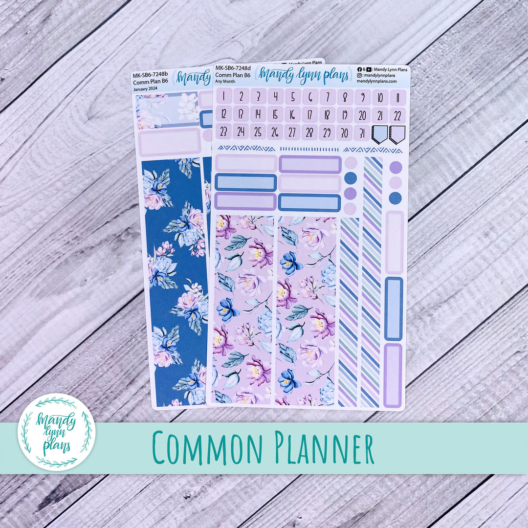 Any Month Common Planner Monthly Kit || Romantic Floral || 248