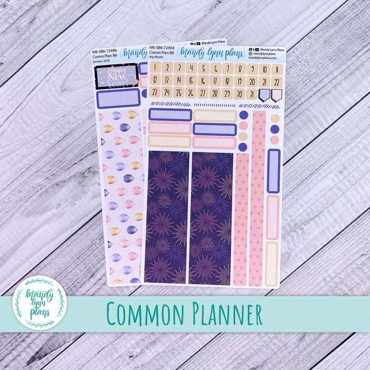 Any Month Common Planner Monthly Kit || Happy New Year || 249