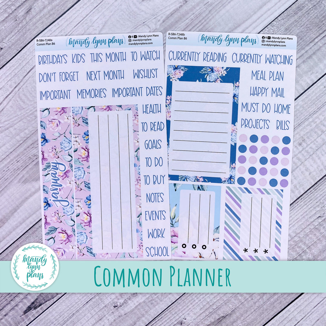 January Common Planner Dashboard || Romantic Floral || 248