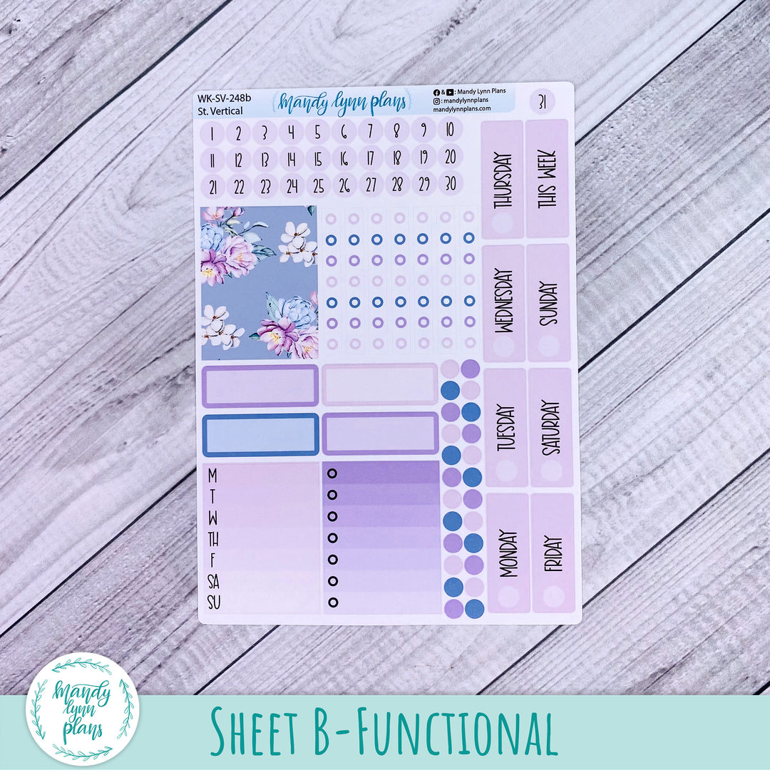 Standard Vertical Weekly Kit || Romantic Floral || WK-SV-248