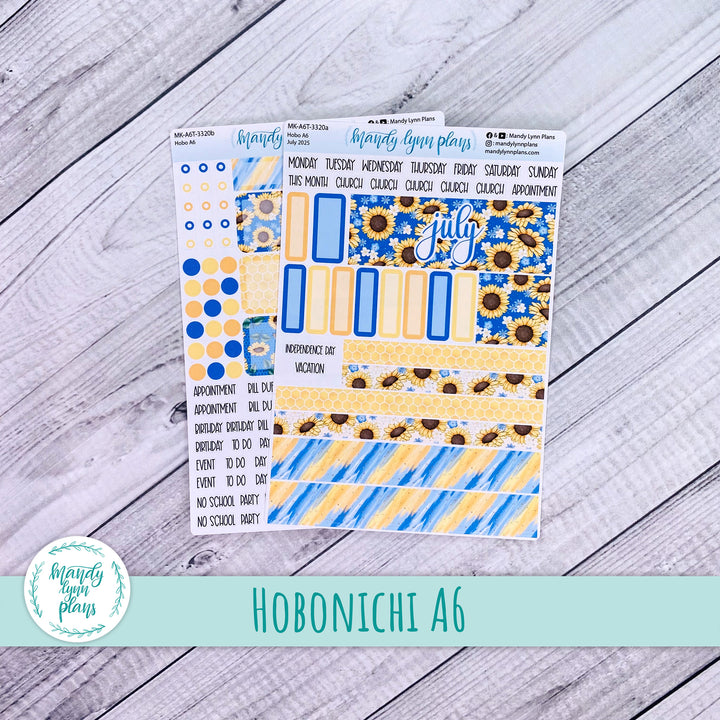 Hobonichi A6 July 2025 Monthly Kit || Buzzing Sunflowers || MK-A6T-3320