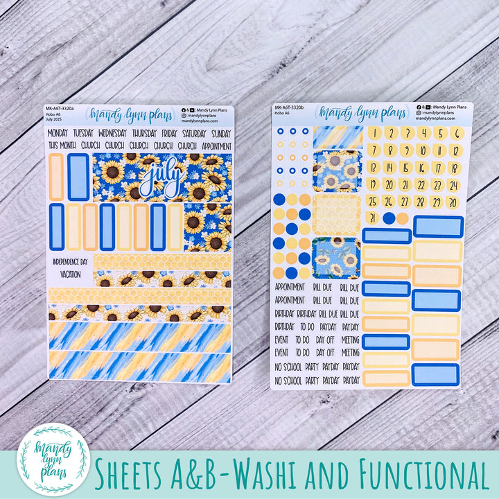 Hobonichi A6 July 2025 Monthly Kit || Buzzing Sunflowers || MK-A6T-3320