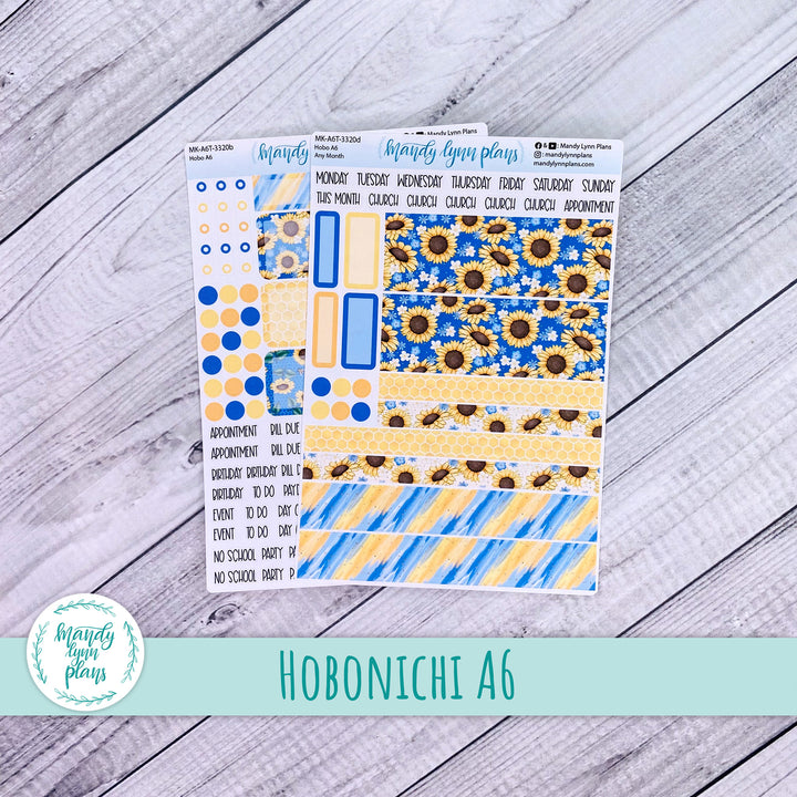 Any Month Hobonichi A6 Monthly Kit || Buzzing Sunflowers || MK-A6T-3320