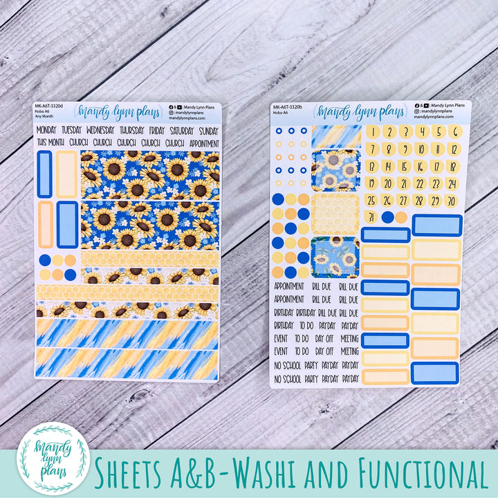 Any Month Hobonichi A6 Monthly Kit || Buzzing Sunflowers || MK-A6T-3320