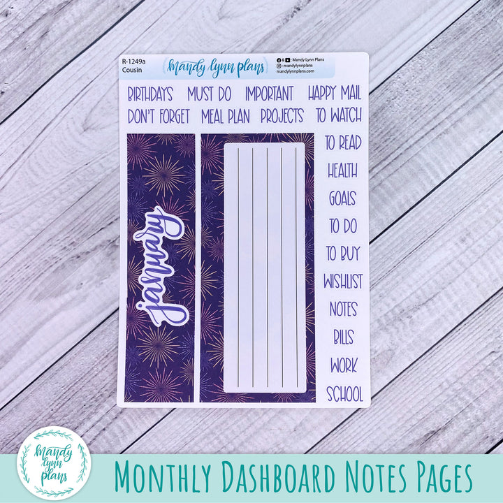 January Hobonichi Cousin Dashboard || Happy New Year || R-1249