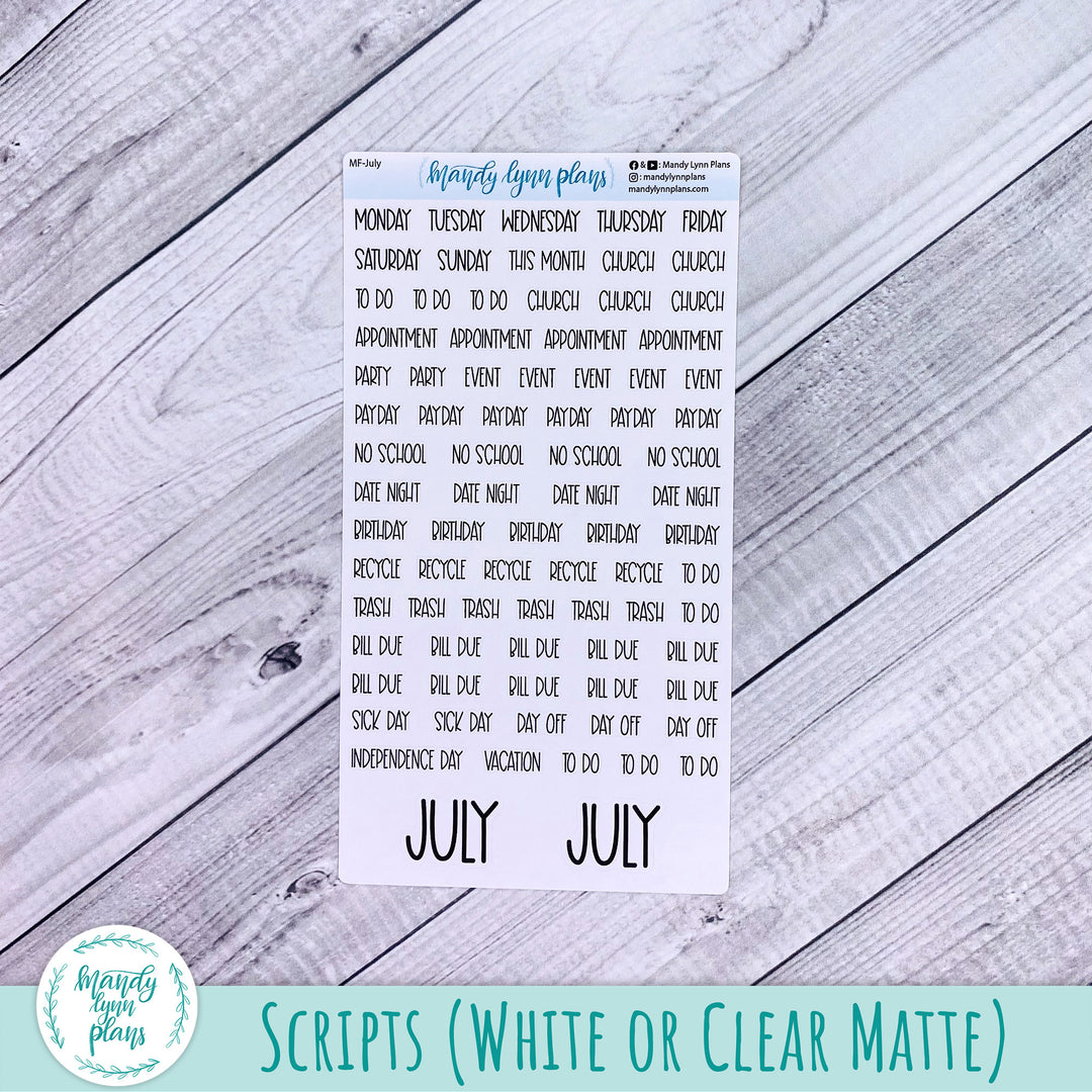 EC A5 July Monthly Kit || Watercolor Blooms || MK-EC5-319