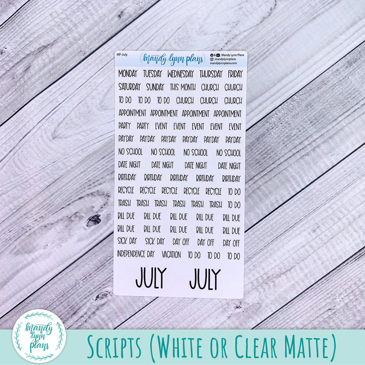 EC A5 July Monthly Kit || Watercolor Blooms || MK-EC5-319