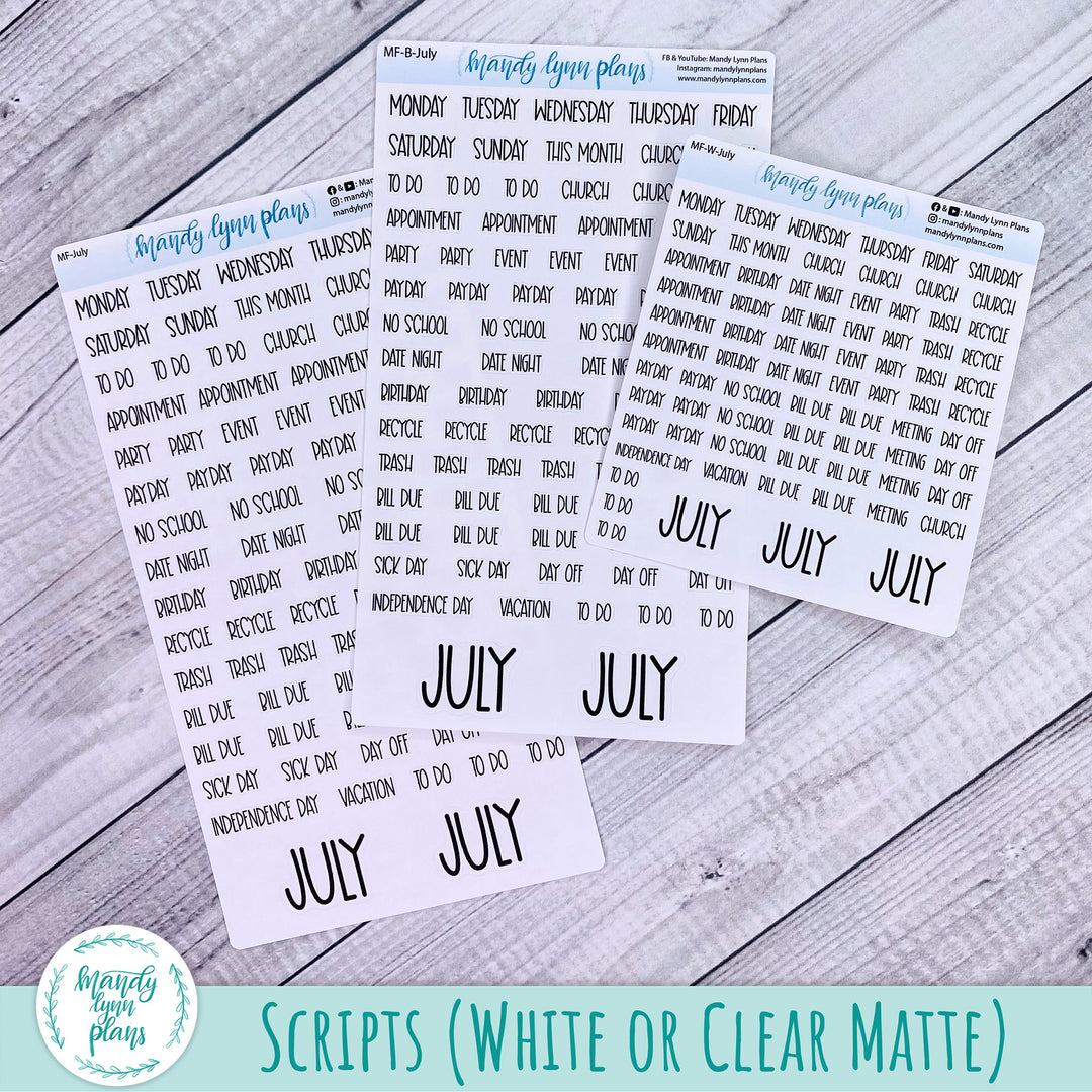 July 2025 Monthly Bundle - Daily Kits