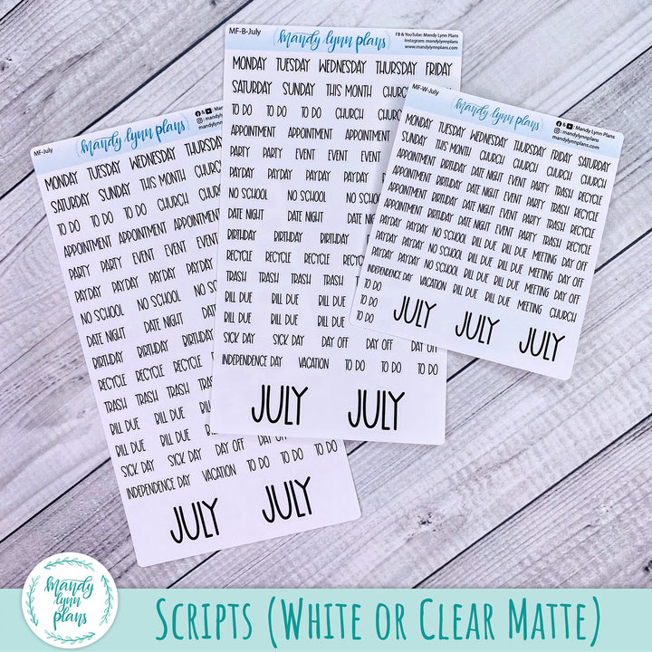 July 2025 Monthly Bundle - Daily Kits