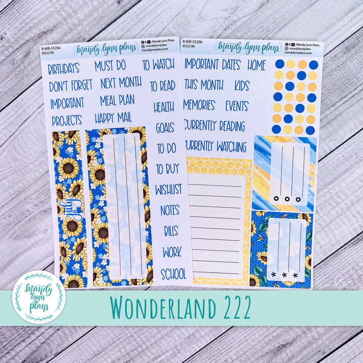 July 2025 Wonderland 222 Dashboard || Buzzing Sunflowers || 320