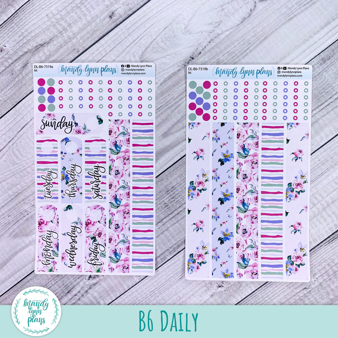 B6 Daily Kit || Watercolor Blooms || DL-B6-7319
