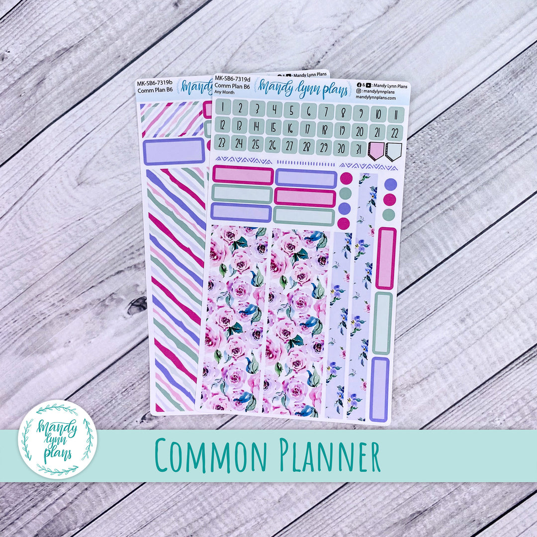 Any Month Common Planner Monthly Kit || Watercolor Blooms || 319
