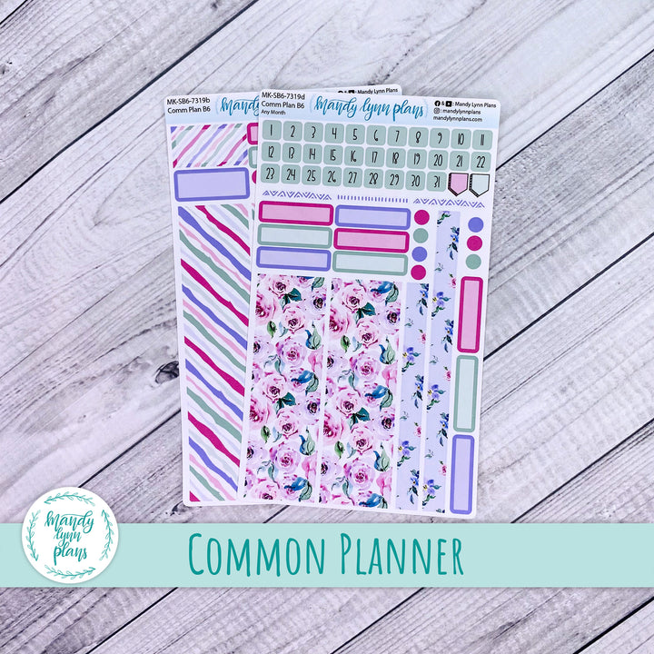 Any Month Common Planner Monthly Kit || Watercolor Blooms || 319