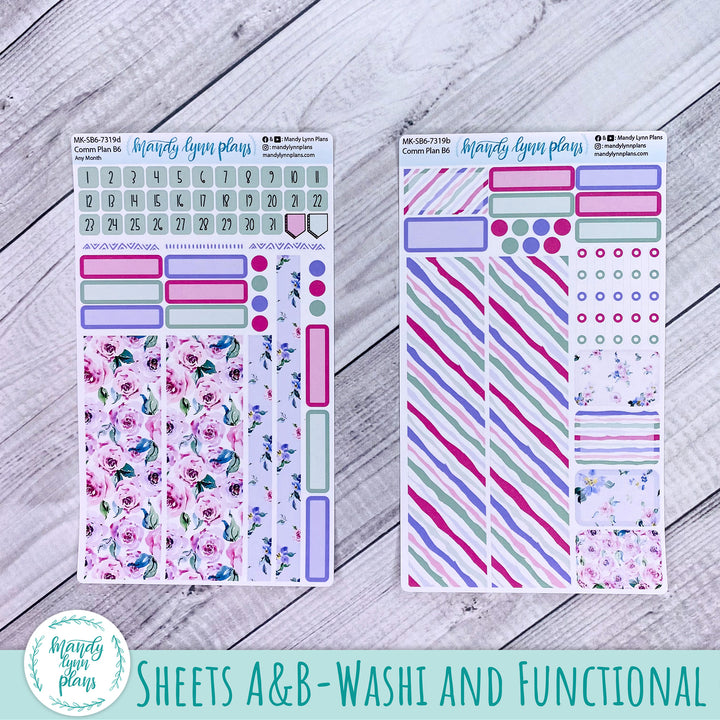 Any Month Common Planner Monthly Kit || Watercolor Blooms || 319