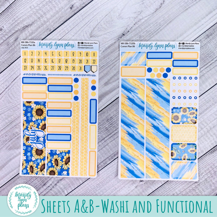 July 2025 Common Planner Monthly Kit || Buzzing Sunflowers || 320