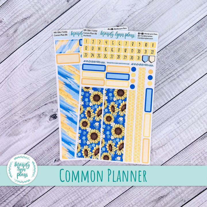 Any Month Common Planner Monthly Kit || Buzzing Sunflowers || 320