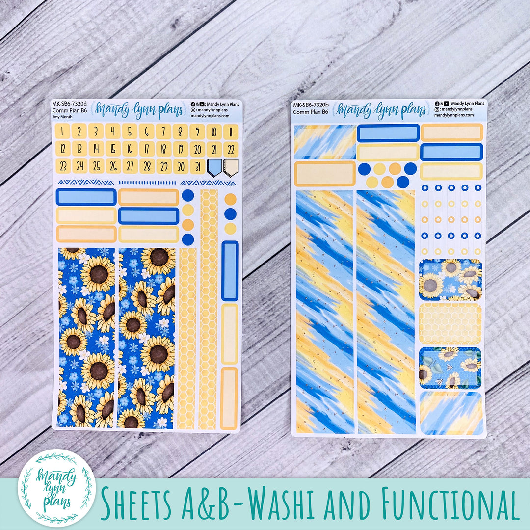 Any Month Common Planner Monthly Kit || Buzzing Sunflowers || 320