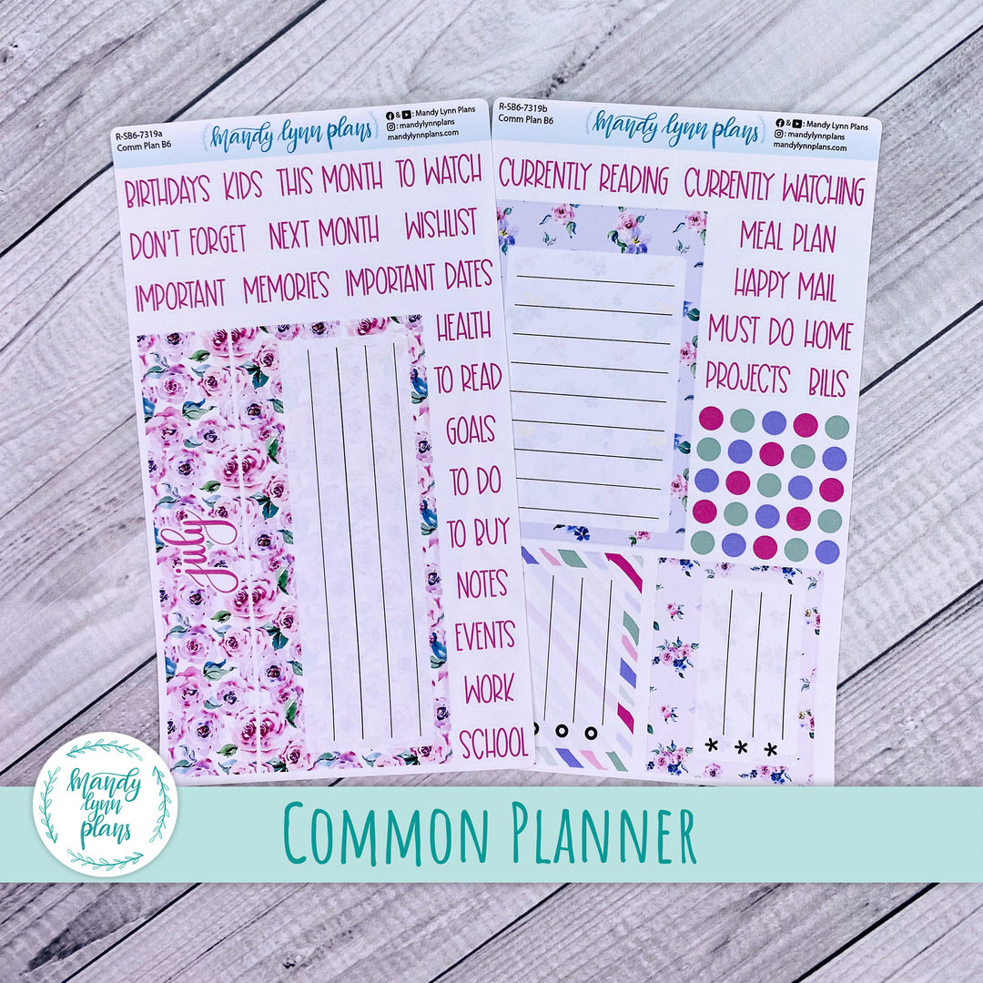 July Common Planner Dashboard || Watercolor Blooms || 319