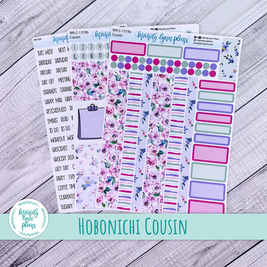 Hobonichi Cousin Weekly Kit || Watercolor Blooms || WK-C-1319