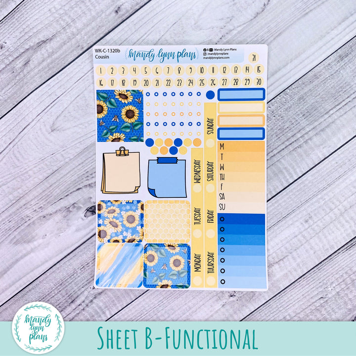 Hobonichi Cousin Weekly Kit || Buzzing Sunflowers || WK-C-1320