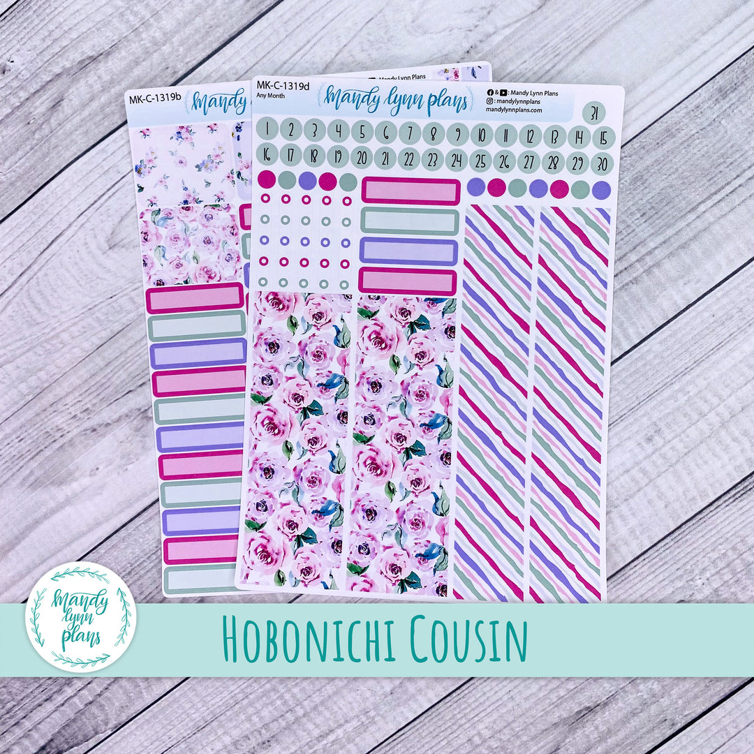 Any Month Hobonichi Cousin Monthly Kit || Watercolor Blooms || MK-C-1319