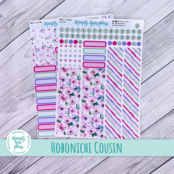 Any Month Hobonichi Cousin Monthly Kit || Watercolor Blooms || MK-C-1319