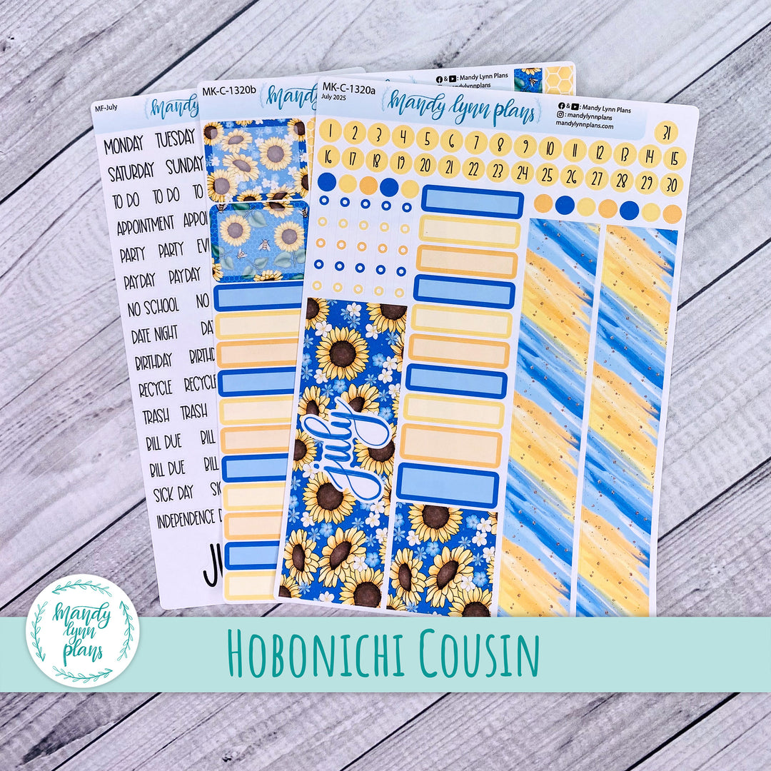 Hobonichi Cousin July 2025 Monthly || Buzzing Sunflowers || MK-C-1320