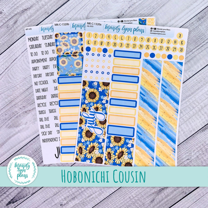 Hobonichi Cousin July 2025 Monthly || Buzzing Sunflowers || MK-C-1320
