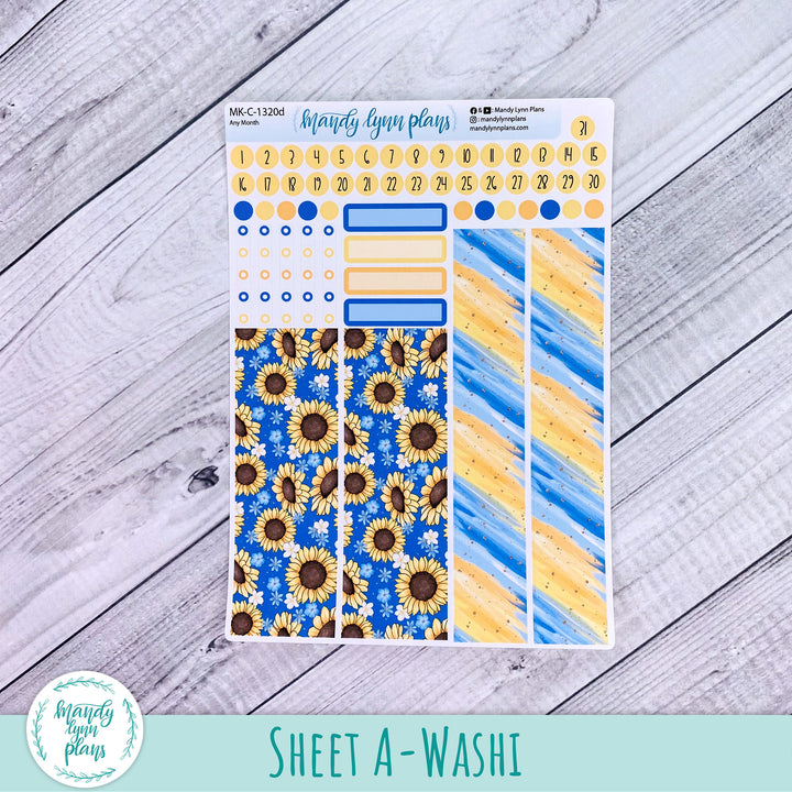 Any Month Hobonichi Cousin Monthly Kit || Buzzing Sunflowers || MK-C-1320