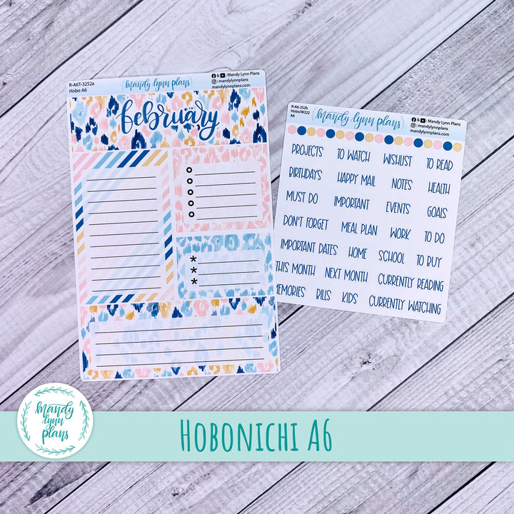 February A6 Hobonichi Dashboard || Leopard Print || R-A6T-3252