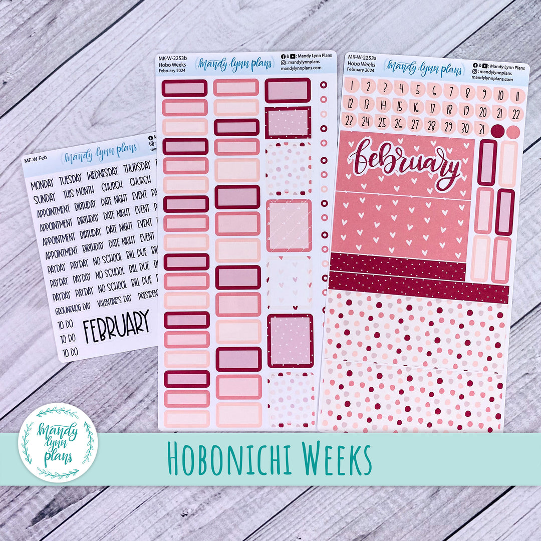 Hobonichi Weeks February 2024 Monthly Kit || With Love || MK-W-2253