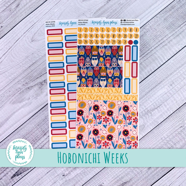 Any Month Hobonichi Weeks Monthly Kit || Ornate Owls || MK-W-2254